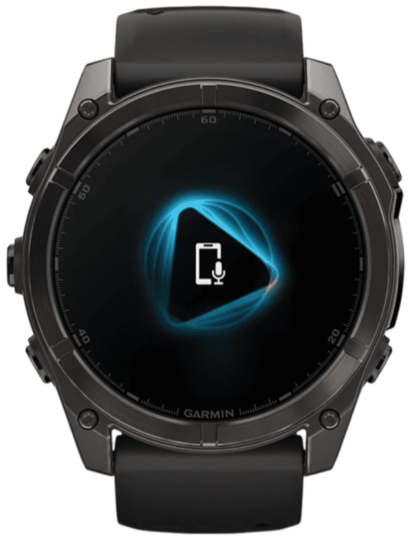 Умные часы Garmin fenix 8 47 мм, AMOLED, титан с DLC, сапфир, силиконовый ремешок цвета чёрный/«серая галька»