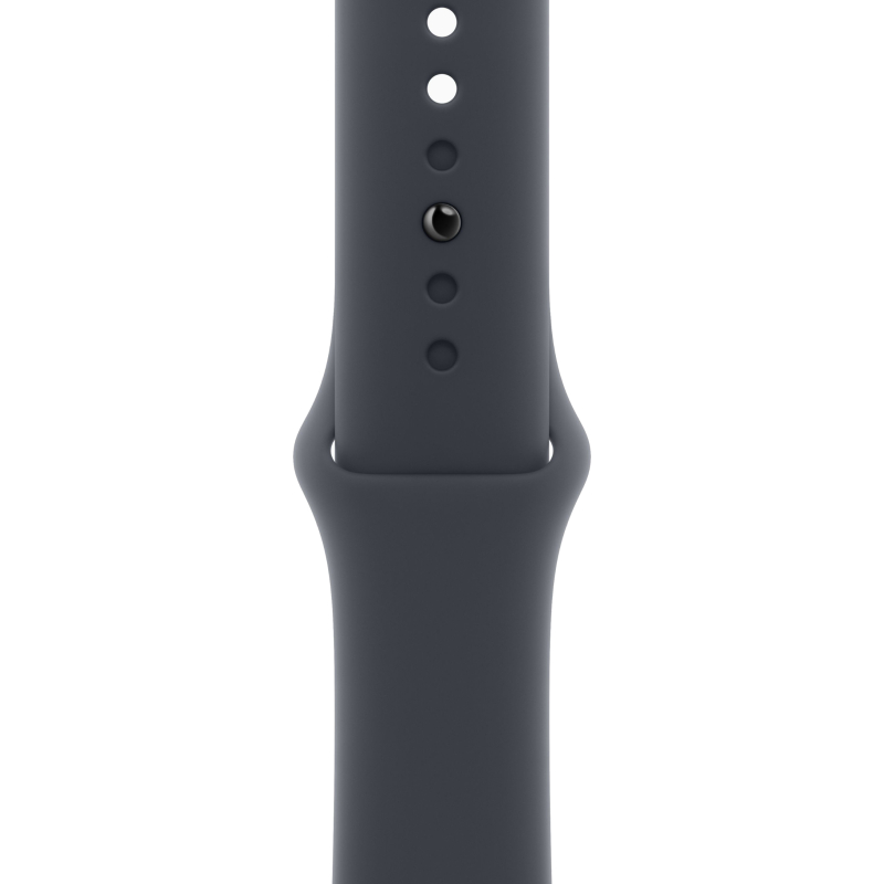 Apple Watch SE (2024), 44 мм, корпус из алюминия цвета «полуночный черный», спортивный ремешок «полуночный черный»