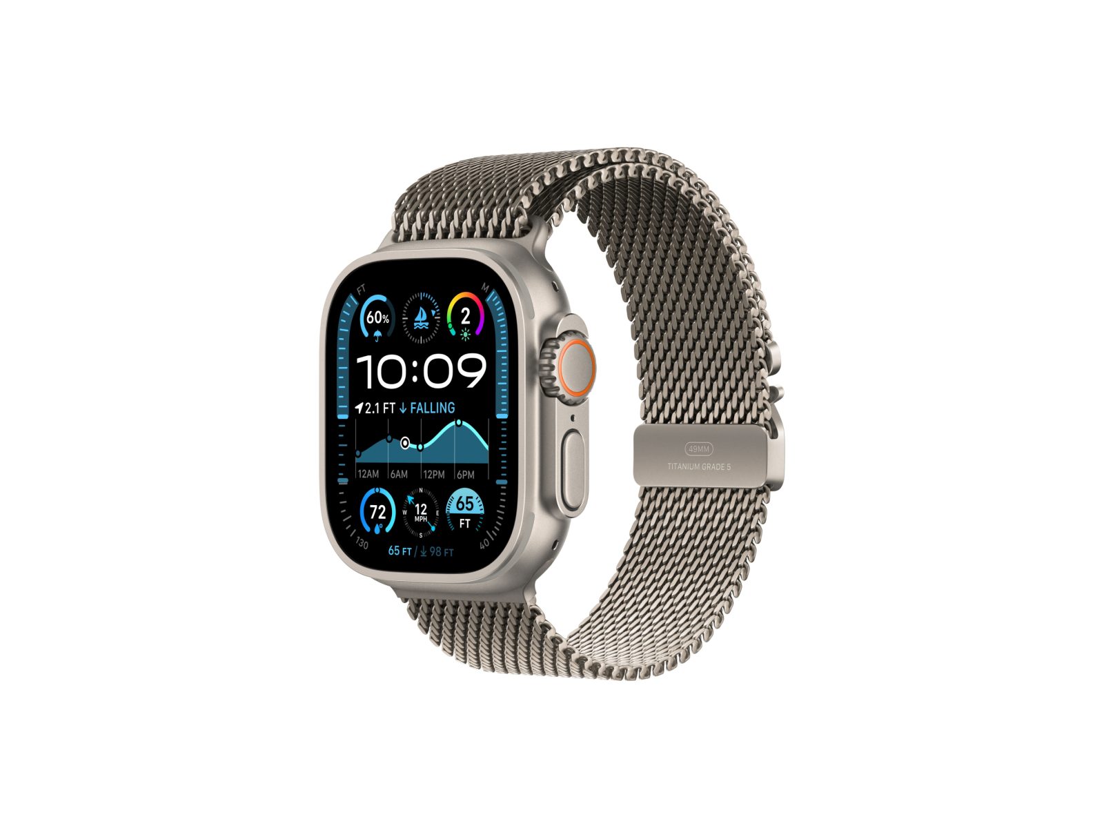 Apple Watch Ultra 2 GPS + Cellular, 49 мм, корпус из титана, ремешок Milanese цвета "Натуральный титан"