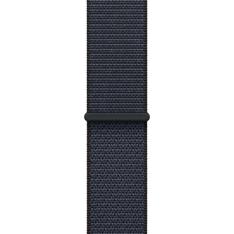 Apple Watch SE (2024), 44 мм, корпус из алюминия цвета «полуночный черный», спортивный ремешок Loop темно-синего цвета