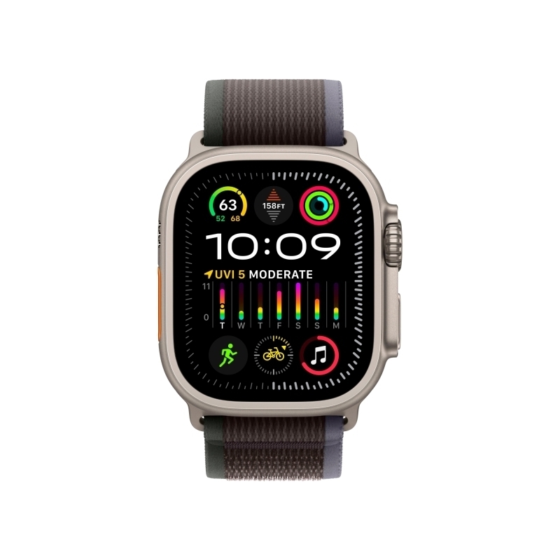 Apple Watch Ultra 2 GPS + Cellular, 49 мм, корпус из титана, ремешок Trail синего/черного цвета