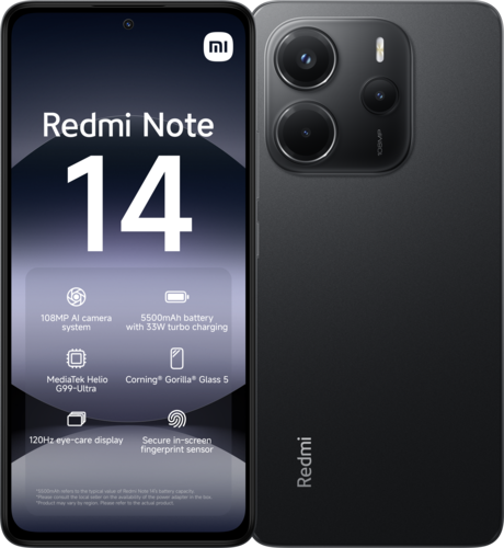 Xiaomi Redmi Note 14 8/128 ГБ Черный