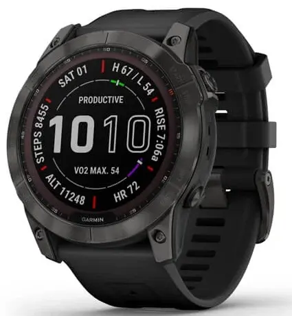 Умные часы Garmin Fenix 7X Sapphire Solar 51мм Серые/Черные