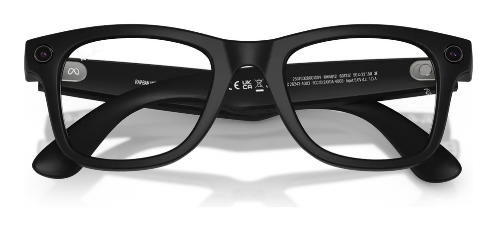 Умные очки Ray-Ban Wayfarer (Gen 2) RW4012 Matte Black/Clear