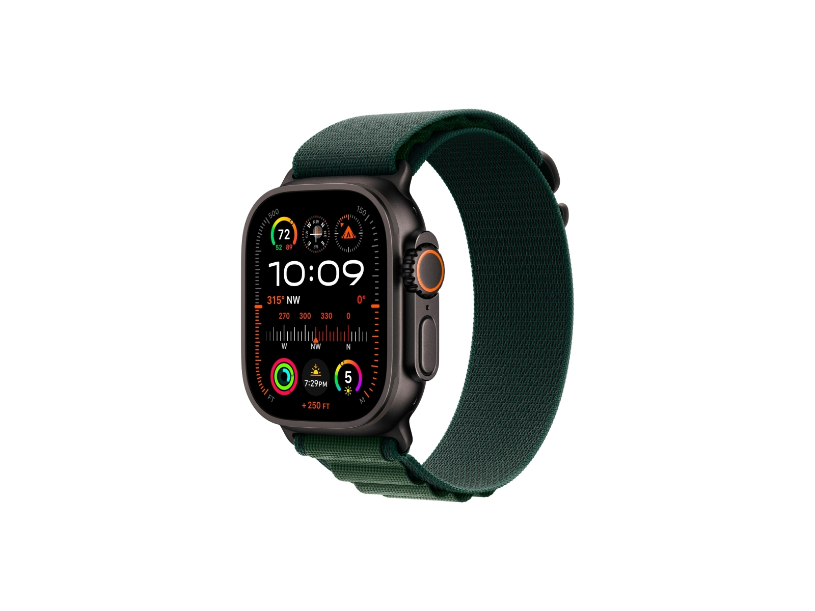 Apple Watch Ultra 2 GPS + Cellular, 49 мм, корпус из титана, ремешок Trail зеленого цвета