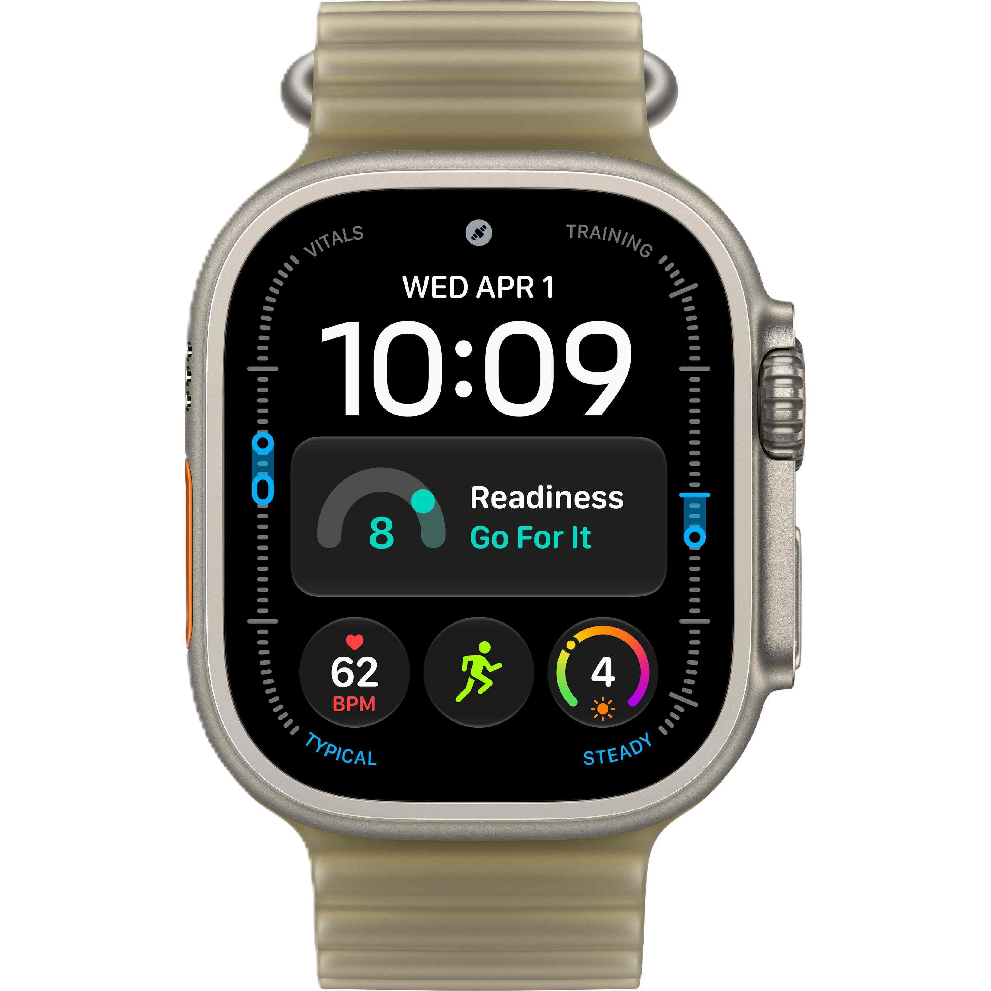 Apple Watch Ultra 4 GPS + Cellular, 49 мм, корпус из титана, ремешок Ocean цвета «полупрозрачная ламинария»
