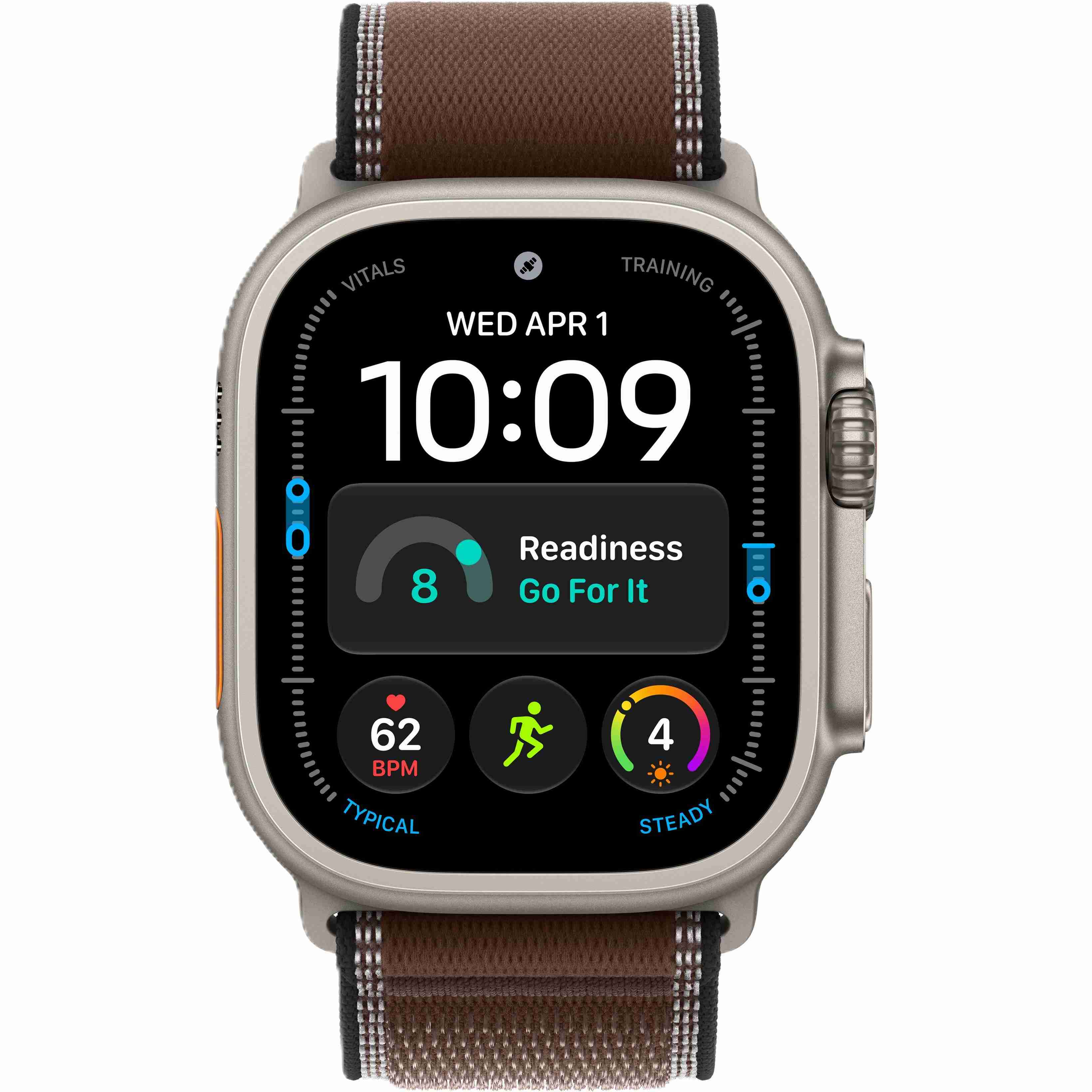 Apple Watch Ultra 4 GPS + Cellular, 49 мм, корпус из титана, ремешок Trail тёмно-коричневого цвета