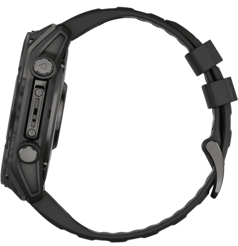 Умные часы Garmin fenix 8 51 мм, AMOLED, титан с DLC, сапфир, силиконовый ремешок цвета чёрный/«серая галька»