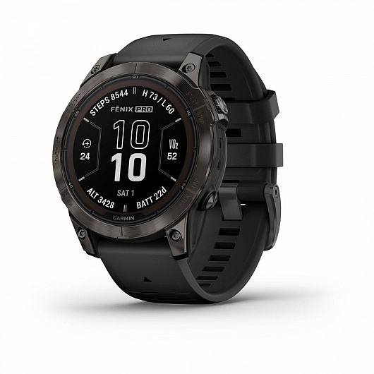 Умные часы Garmin Fenix 7 Pro Sapphire Solar 51мм Угольно-серый
