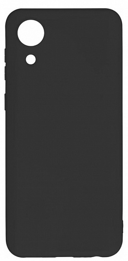 Чехол силиконовый чёрный для Samsung A03 Core