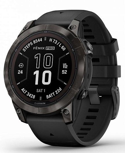 Умные часы Garmin Fenix 7 Pro Sapphire Solar 47мм Угольно-серый