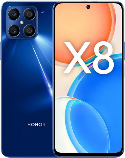 Смартфон Honor X8 6/128 ГБ Синий океан