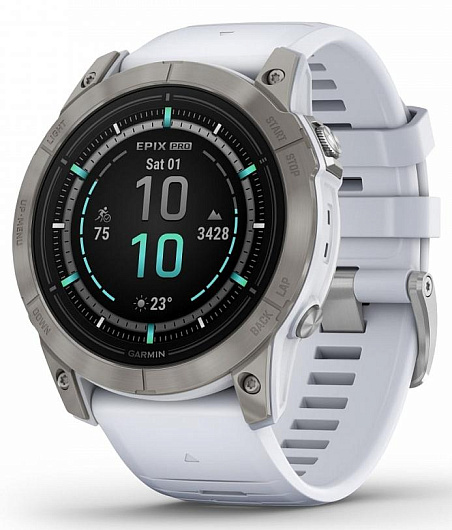 Умные часы Garmin Epix Pro (Gen 2) Sapphire 51 мм, Белый