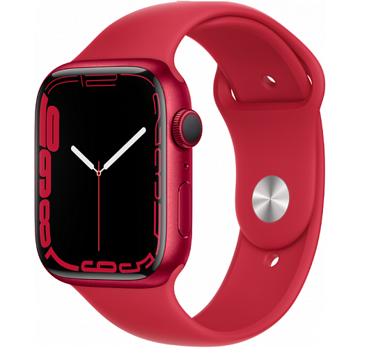 Apple Watch Series 7, 45 мм, корпус из алюминия красного цвета, спортивный ремешок (PRODUCT)RED