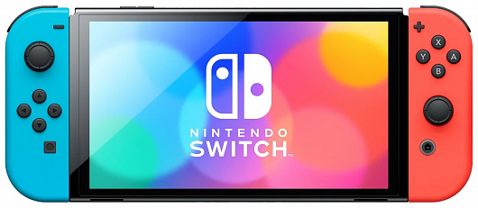 Игровая приставка Nintendo Switch OLED 64 ГБ Неоновый синий/неоновый красный