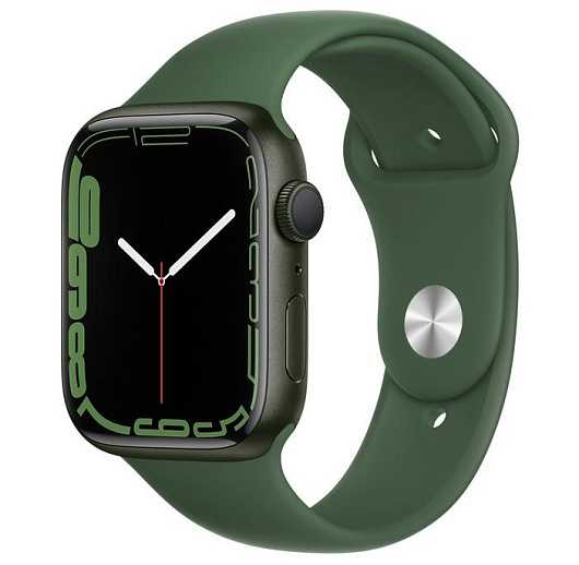 Apple Watch Series 7, 41 мм, корпус из алюминия зеленого цвета, спортивный ремешок «зелёный клевер»