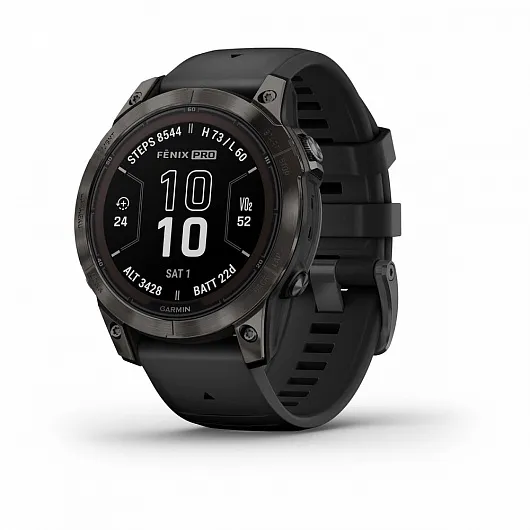 Умные часы Garmin Fenix 7 Pro Sapphire Solar 51мм Угольно-серый