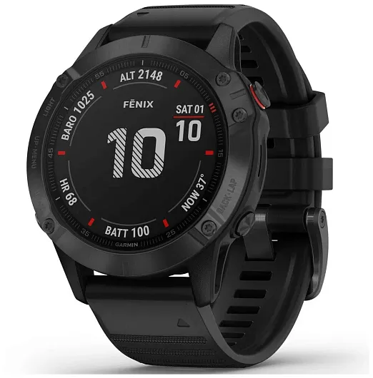 Умные часы Garmin Fenix 6 Pro 47мм Черные