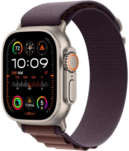 Apple Watch Ultra 2 GPS + Cellular, 49 мм, корпус из титана, ремешок Alpine цвета индиго