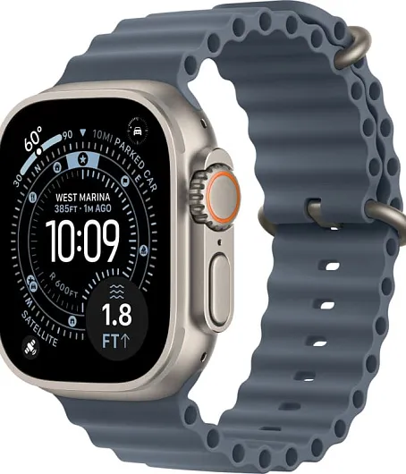 Apple Watch Ultra 3 GPS + Cellular, 49 мм, корпус из титана, ремешок Ocean «якорно-синего» цвета