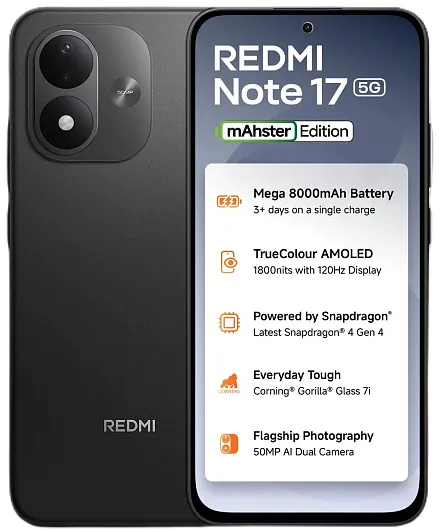 Смартфон Xiaomi Redmi Note 17 6/256 ГБ Чёрный