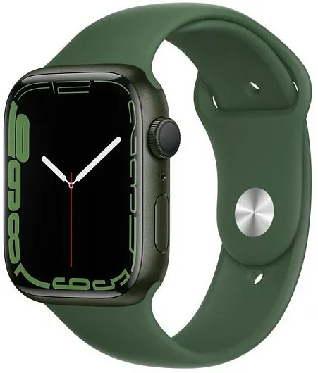 Apple Watch Series 7, 41 мм, корпус из алюминия зеленого цвета, спортивный ремешок «зелёный клевер»